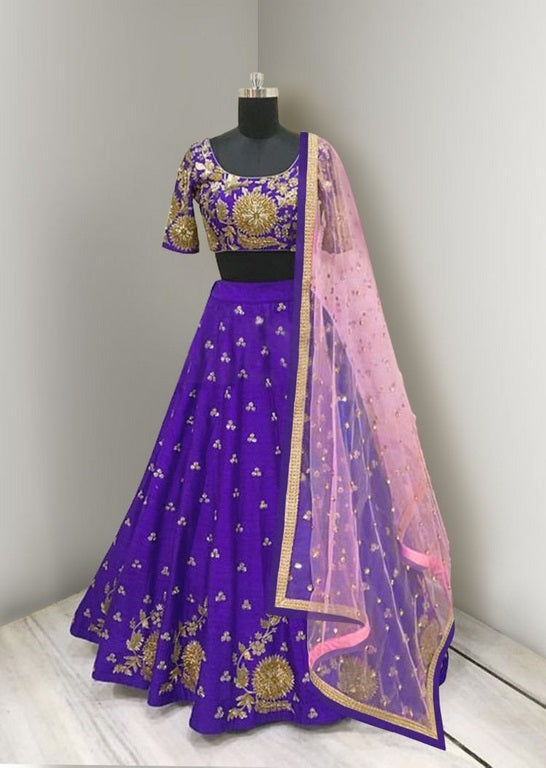 Beautiful Blue embroidered Wedding lehenga