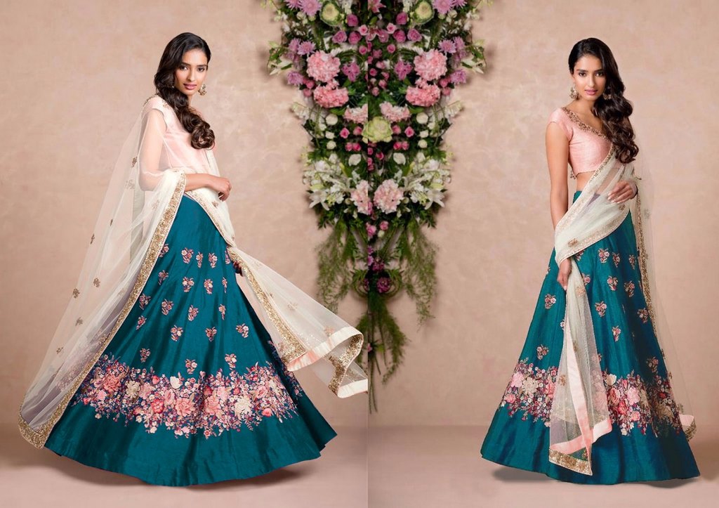 Beautiful embroidered ceremonial bridal lehenga