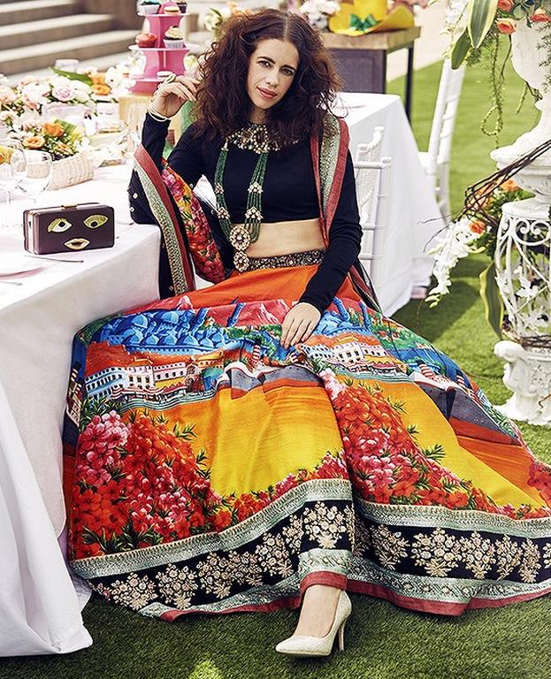 Stylist gorgeous printed and handwork bridal ceremonial lehenga