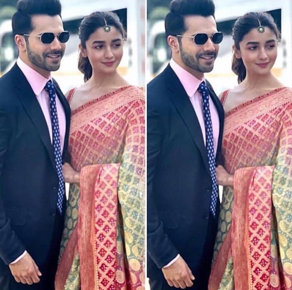 alia bhatt multicolor designer digital printed satin saree