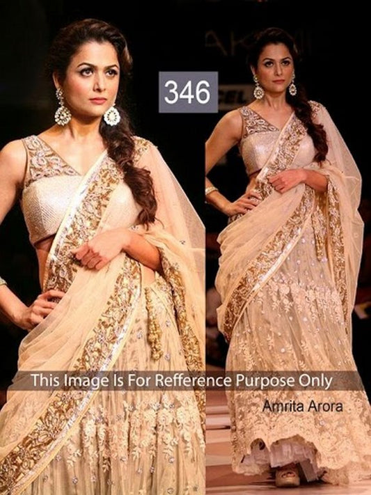 Amrita Arora Cream Saree