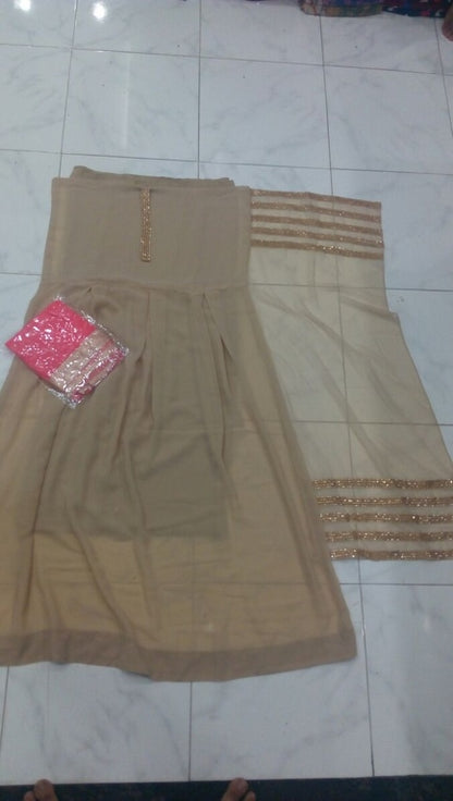 Angel cream and black anarkali suits