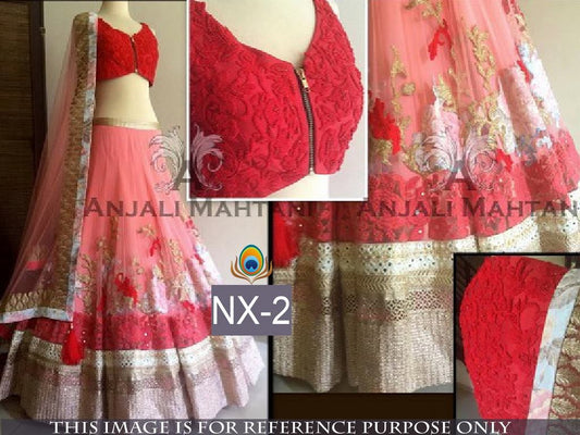 Anjali mehta designer red lehenga