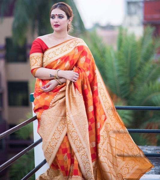 Anjani banarasi cotton silk weaving saree