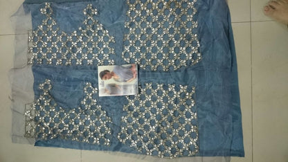 anushka grey saree
