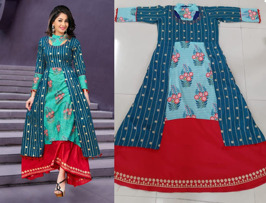 arya multicolor crap printed kurti