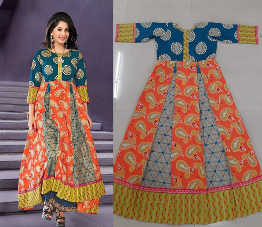 arya multicolor printed kurti