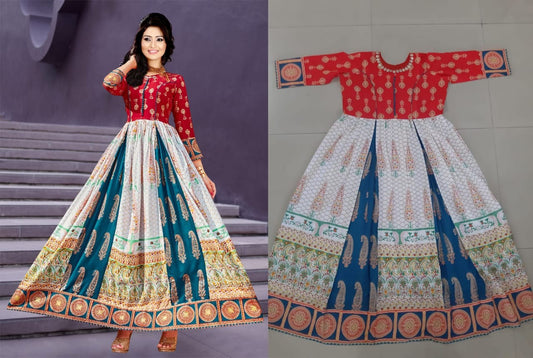 arya multicolor printed kurti