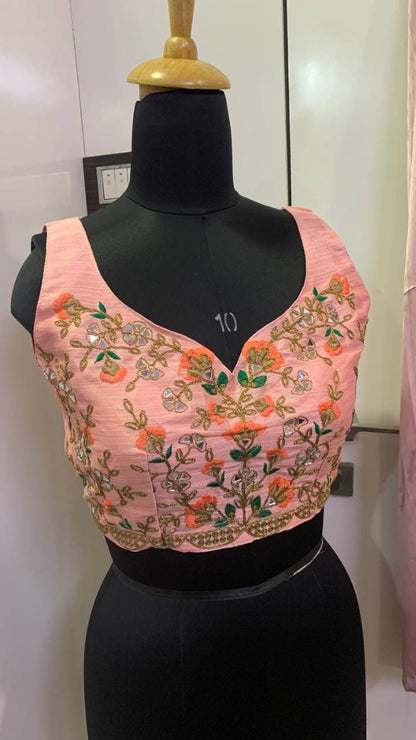 baby pink bollywood style plazzo salwar suit with printed shrug