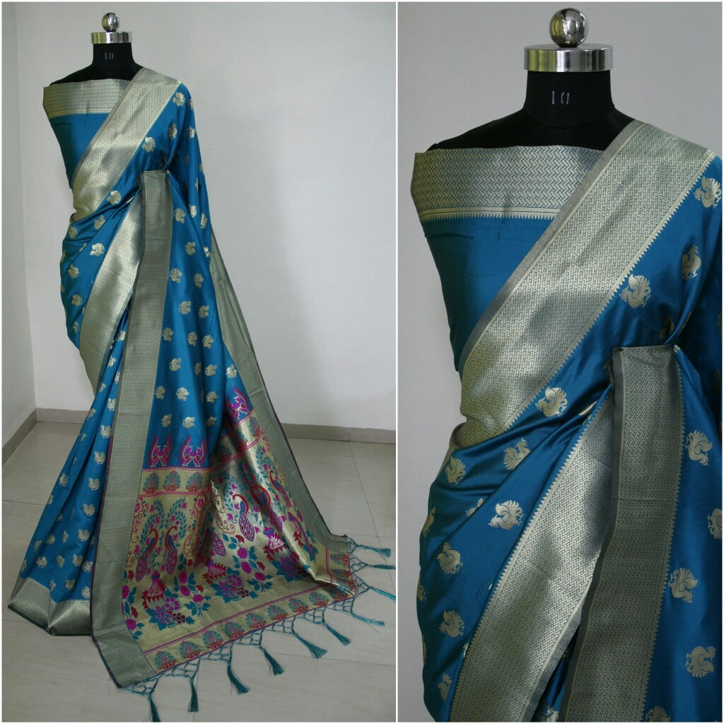 Banarasi silk jaquard weaving saree