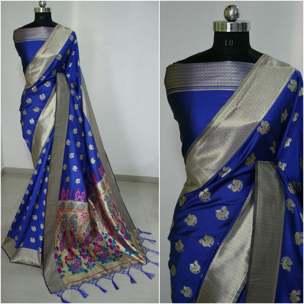 Banarasi silk jaquard weaving saree