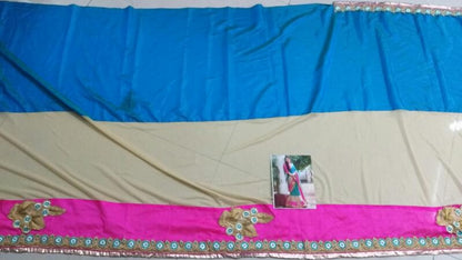 Beauitufl multicolor embroidered wedding saree