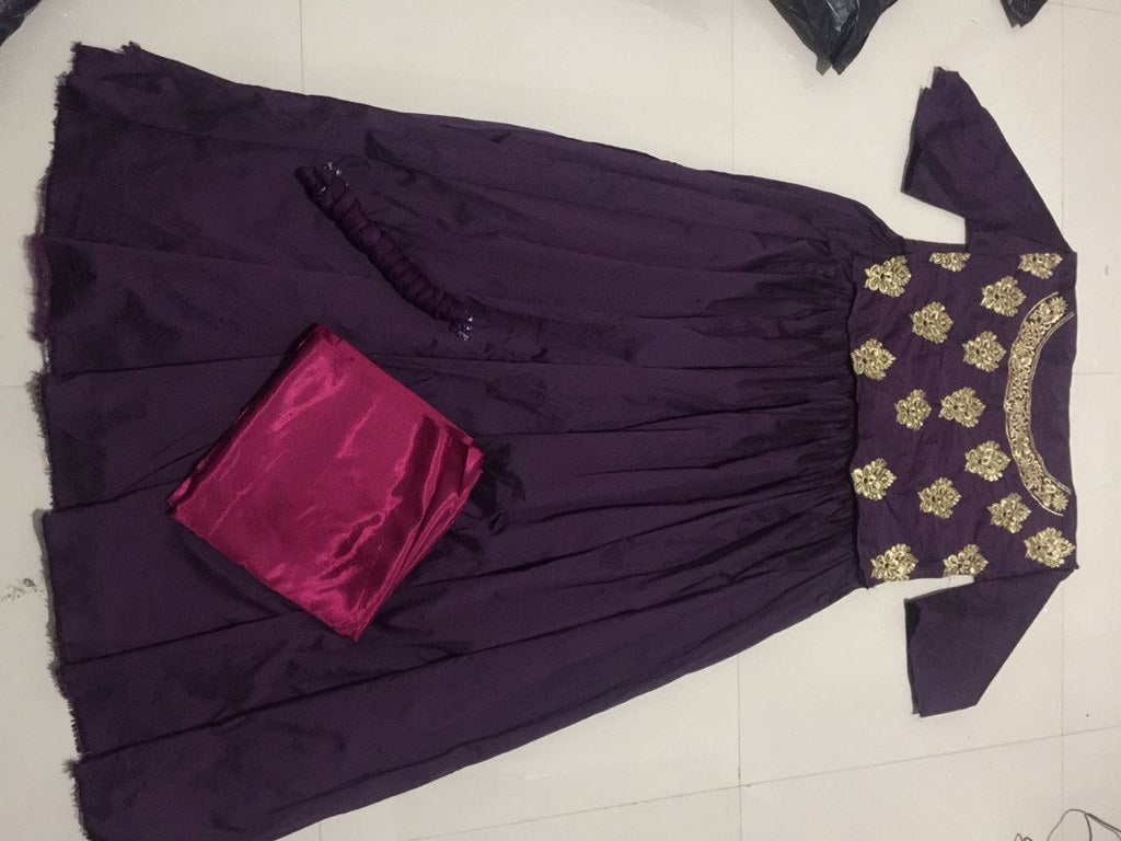 Beautiful Coffee embroidered Ceremonial Anarkali Suit