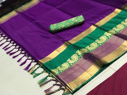 Beautiful cotton silk multicolor sarees