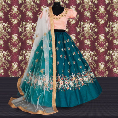 Beautiful embroidered ceremonial bridal lehenga
