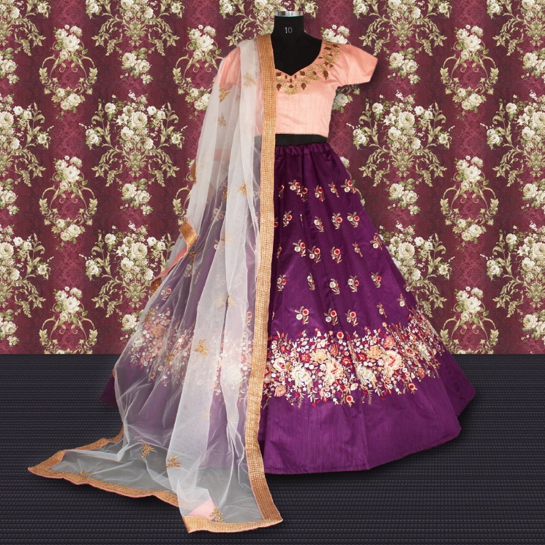 Beautiful embroidered ceremonial bridal lehenga