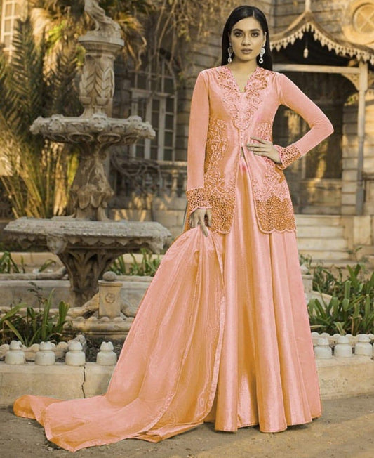 Beautiful embroidered lehenga suit