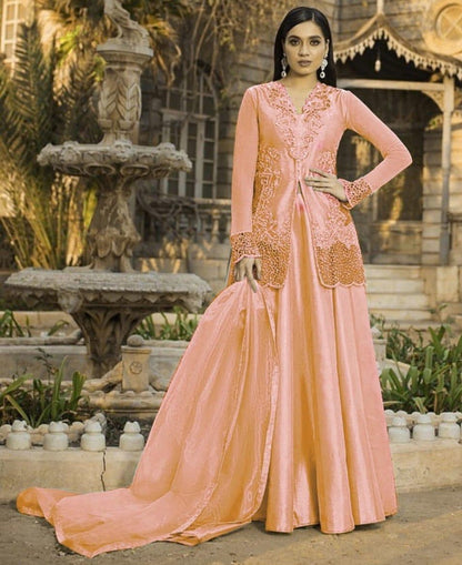 Beautiful embroidered lehenga suit
