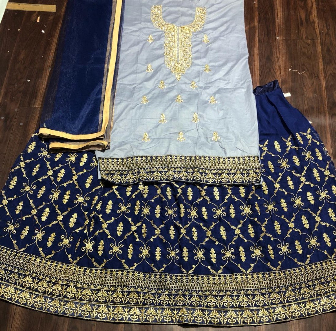 Beautiful embroidered lehenga suit