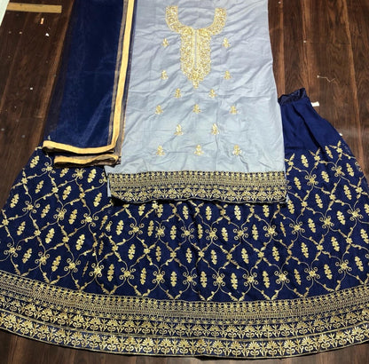 Beautiful embroidered lehenga suit