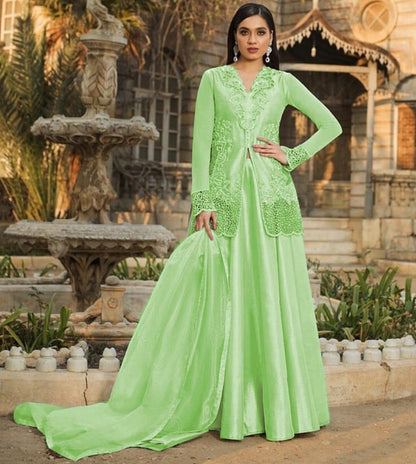 Beautiful embroidered lehenga suit