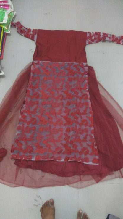 Beautiful embroidered Maroon Party wear lehenga