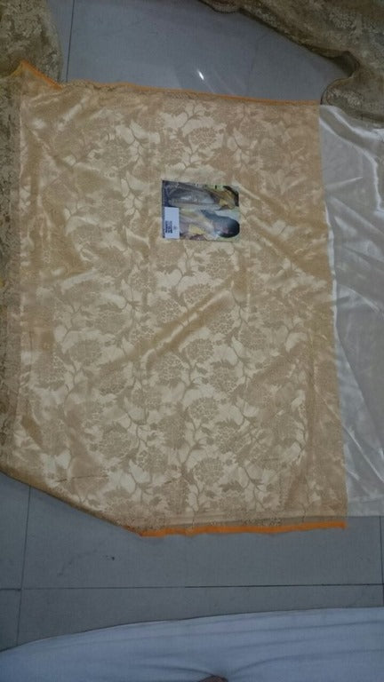 beautiful georgette yellow saree