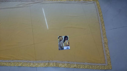 beautiful georgette yellow saree
