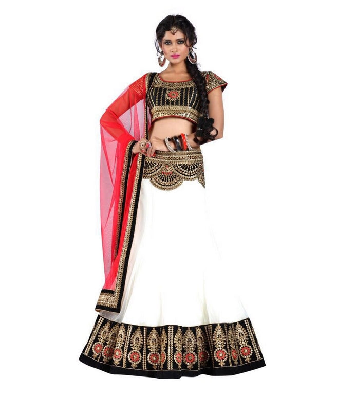 Beautiful look white embroidered lehenga