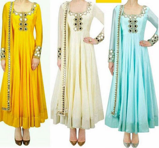 beautiful multi color anarkali suits
