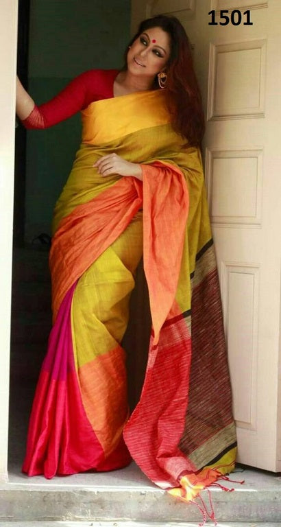 Beautiful Multicolor Printed Festival Saree