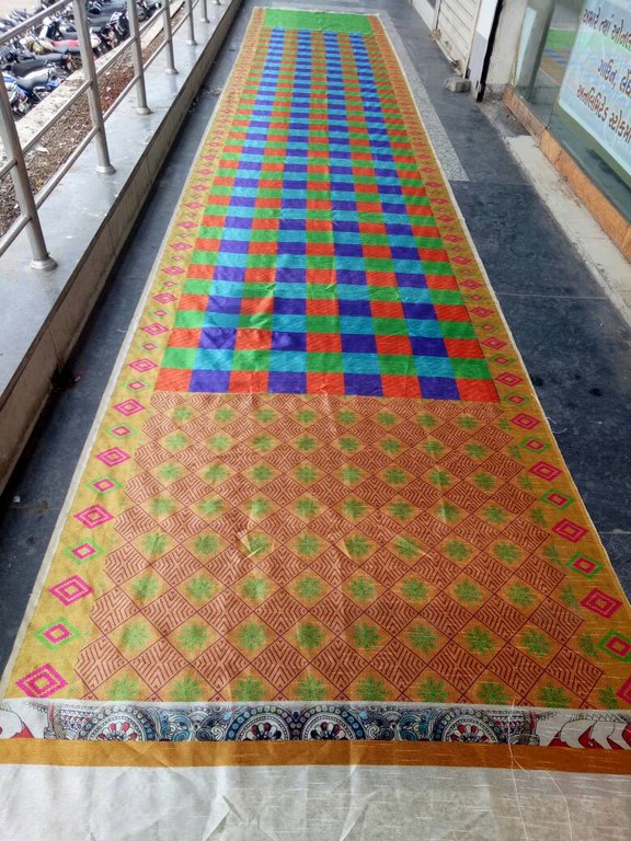 Beautiful Multicolor Printed Festival Saree