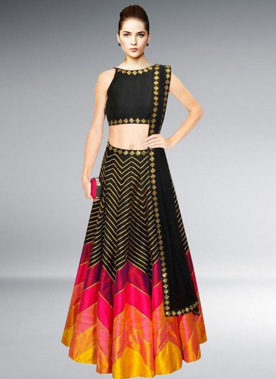Beautiful multicolor printed Navratri lehenga