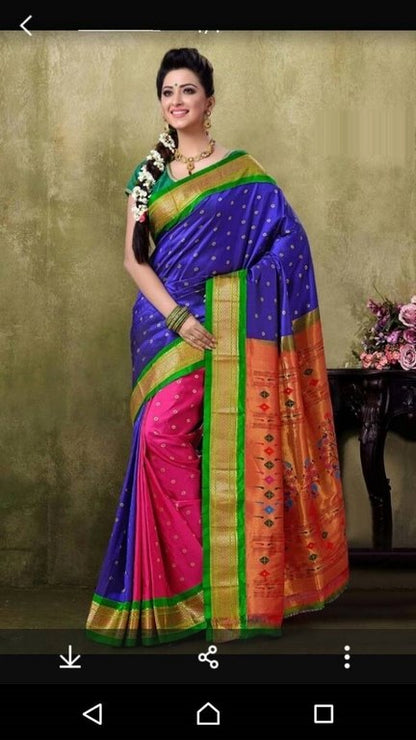 Beautiful Multicolor Printed Wedding Saree