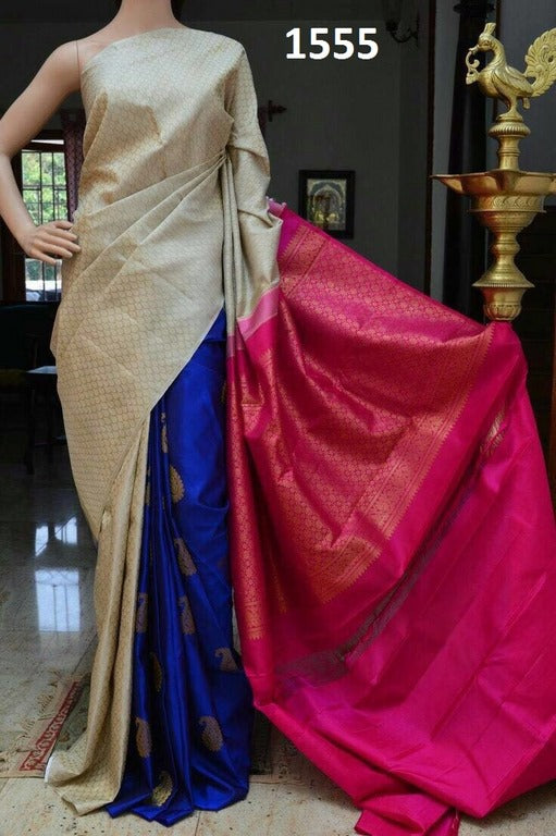Beautiful Multicolor Printed Wedding Saree