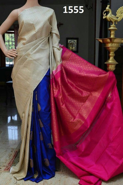 Beautiful Multicolor Printed Wedding Saree