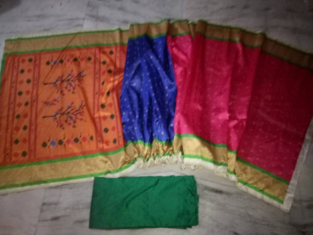 Beautiful Multicolor Printed Wedding Saree