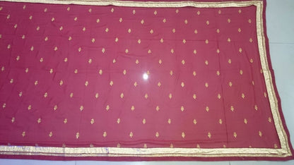Beautiful partywear embroidered maroon saree
