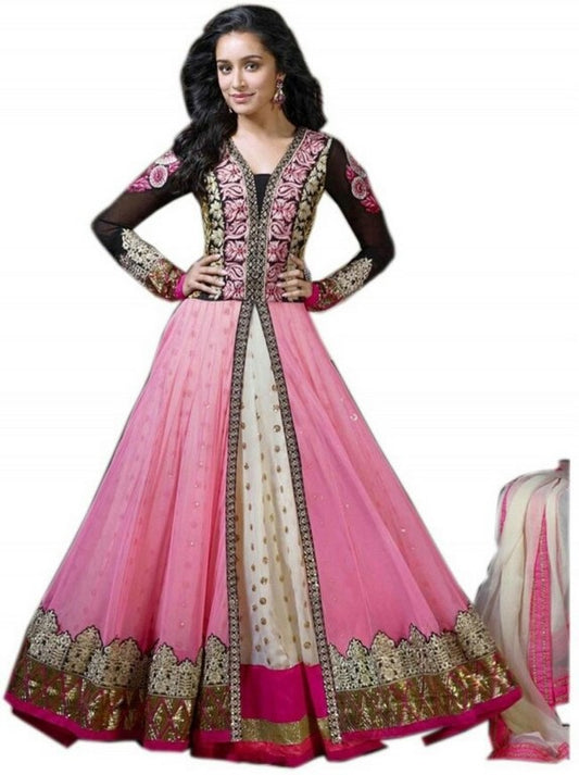 Beautiful pink anarkali suit