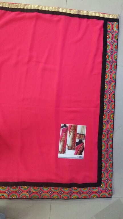 Beautiful Pink embroidered Ceremonial Saree