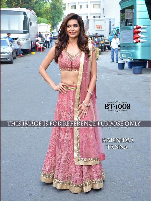 Beautiful pink embroidered wedding lehenga