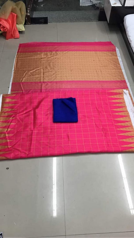 Beautiful Pink Printed Ceremonial Saree