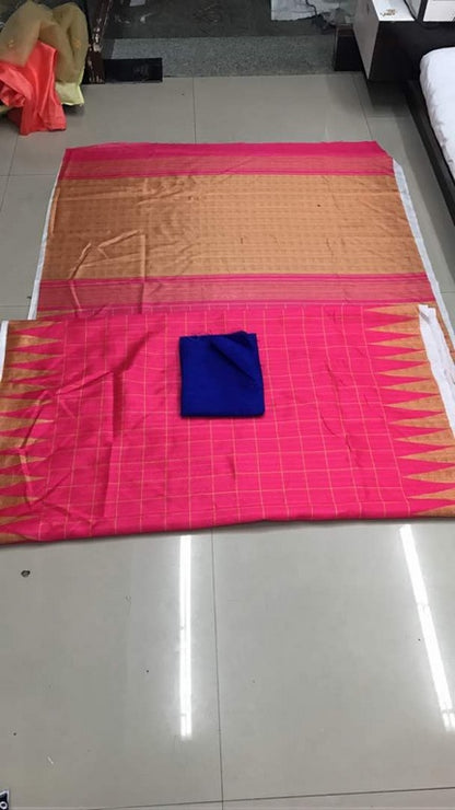 Beautiful Pink Printed Ceremonial Saree