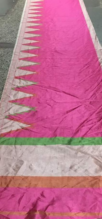 Beautiful Pink Printed Festival Saree