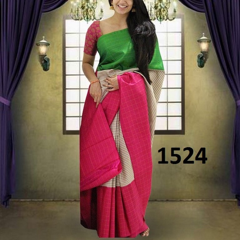 Beautiful Pink Printed Wedding Saree