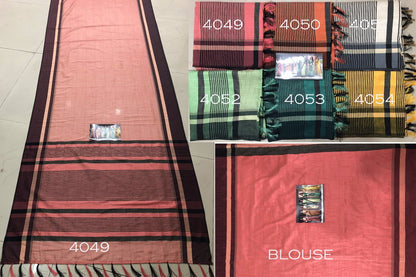 Beautiful Pink slub cotton silk casual saree