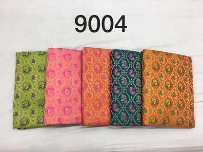 Beautiful polly cotton patola silk orange saree