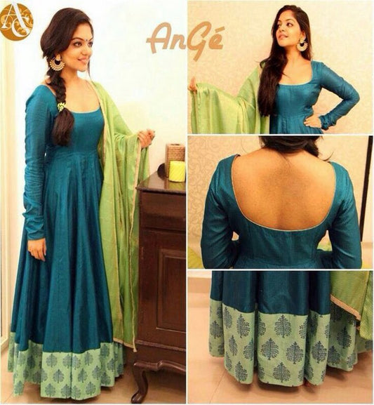 Beautiful rama anarkali suit