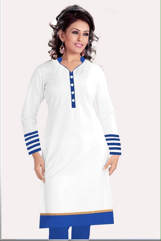 beautiful white cotton kurti