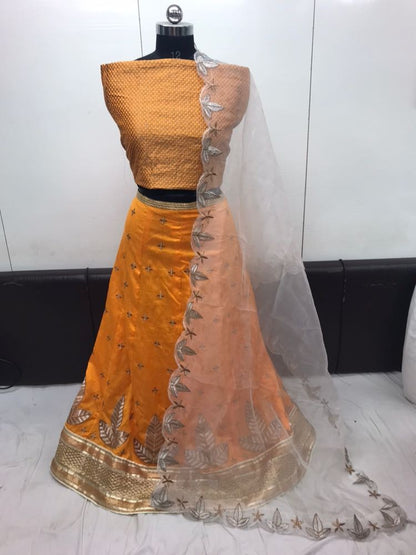 Beautiful Yellow embroidered Ceremonial lehenga